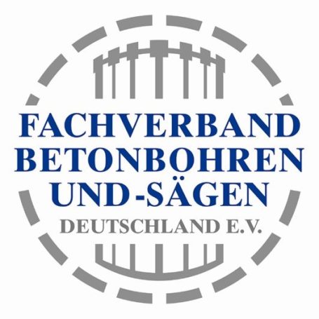 Logo des Fachverbands Betonbohren und -sägen Deutschland e.V. in Blau und Grau.